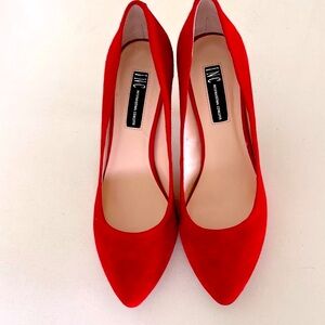 INC International Concepts Women's Red Suede Pumps
